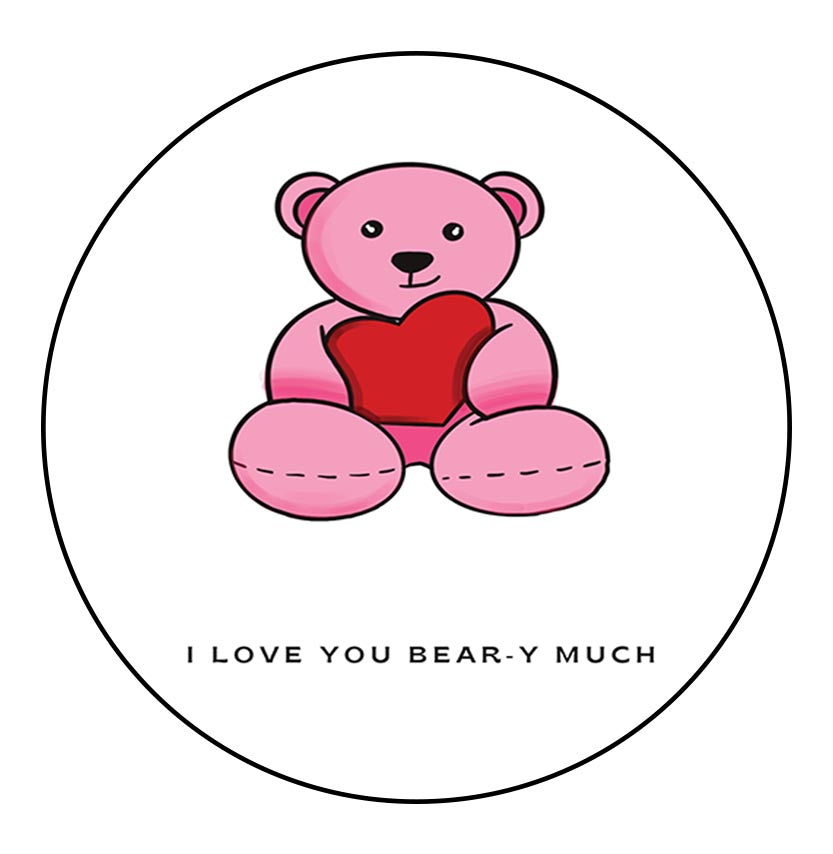 I Love You Bear-Y Much Valentines Day Card