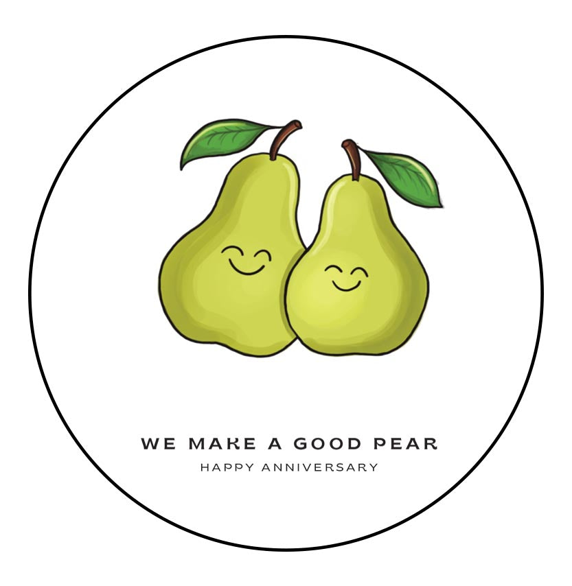 We Make a Good Pear Anniversary Greeting Card