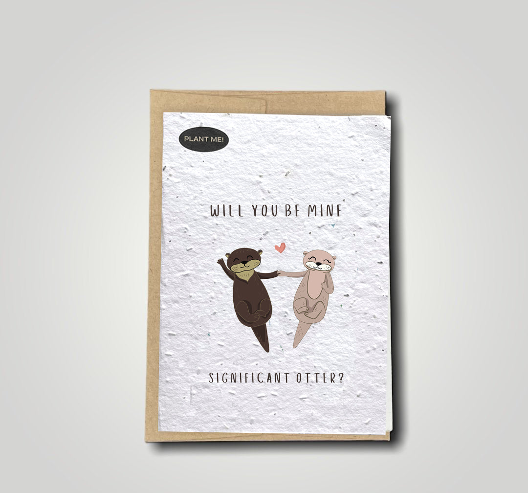 Will You Be My Significant Otter Plantable Valentines Day Card – Plantable  Greetings