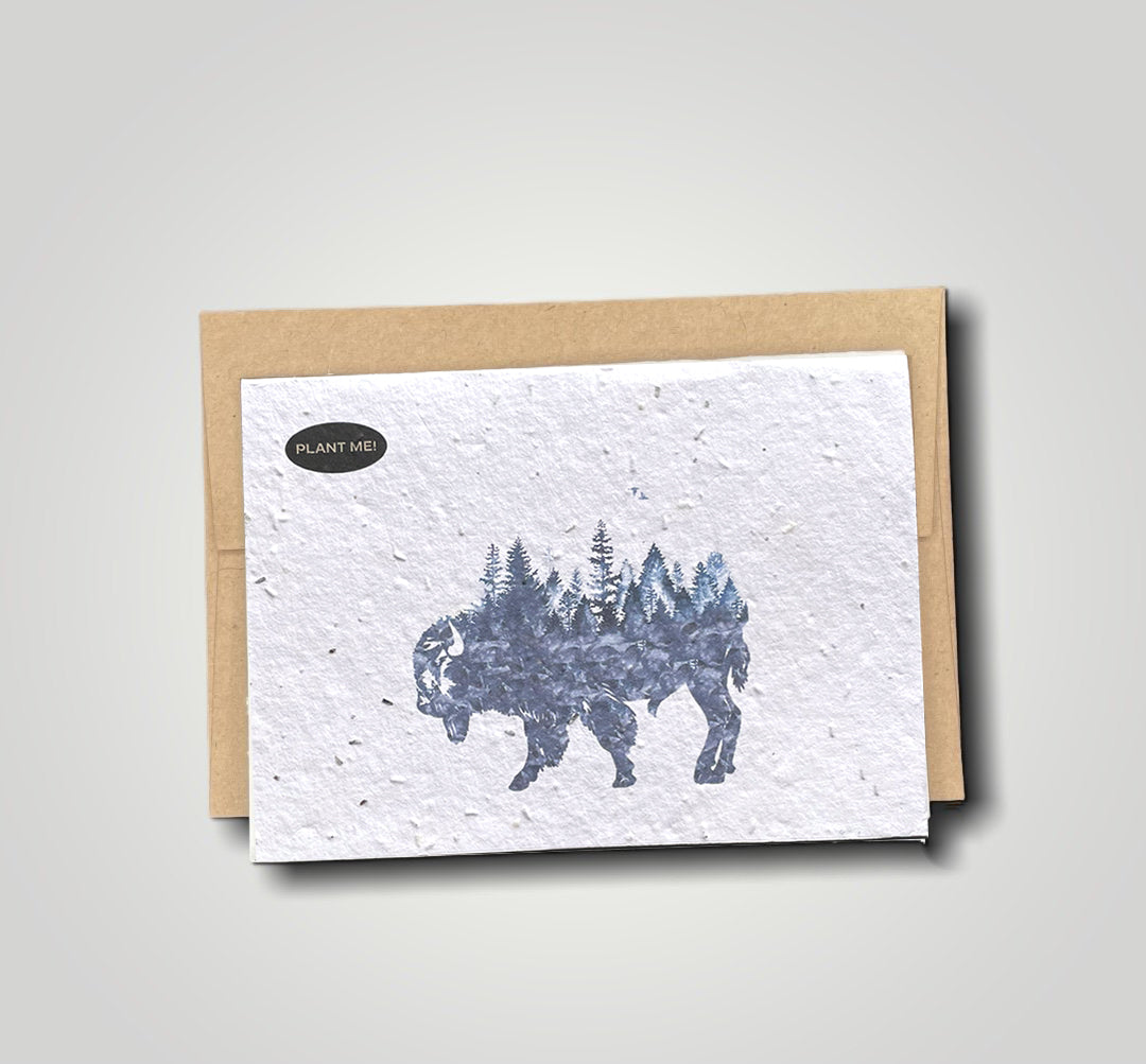 Buffalo Plantable Greeting Card