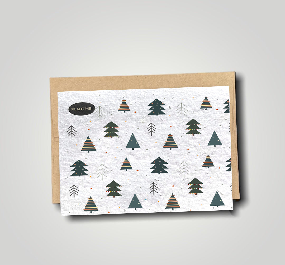 Christmas Trees Christmas Plantable Xmas Card