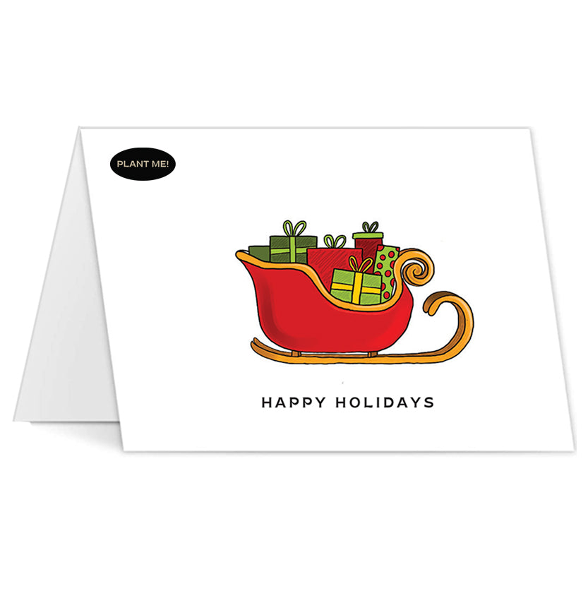 Sleigh Plantable Xmas Card