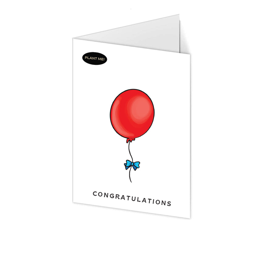 Congratulations Balloon Plantable Greeting Card