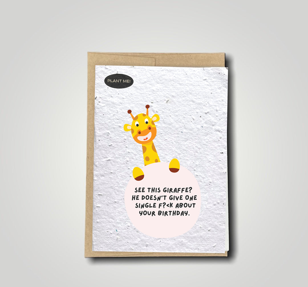 See This Giraffe? Plantable Greeting Card