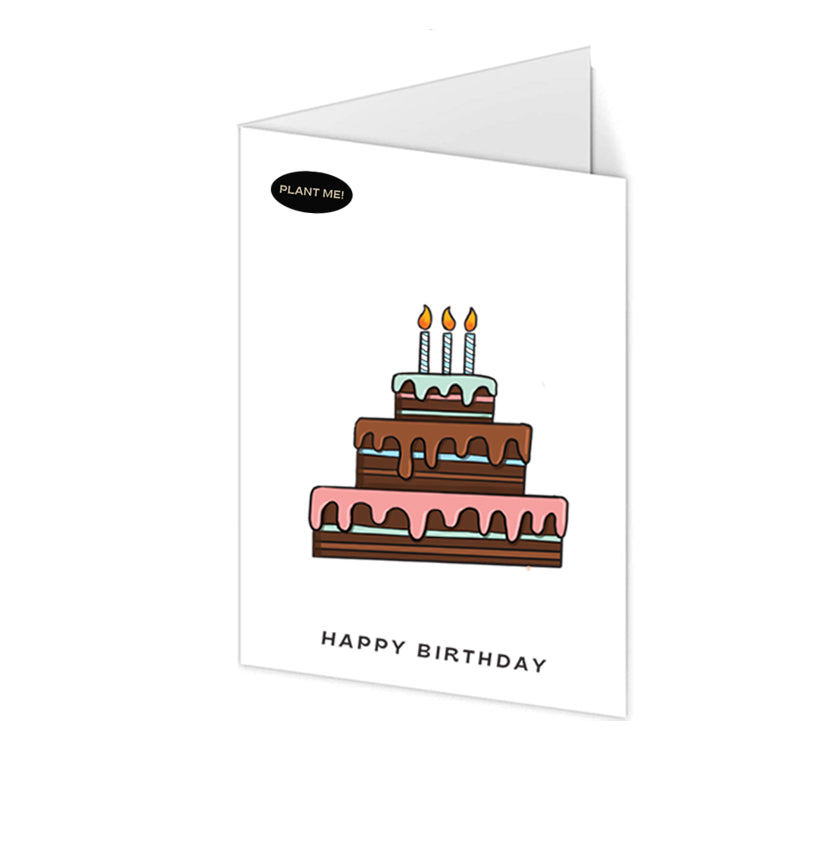Birthday Cake Plantable Greeting Card