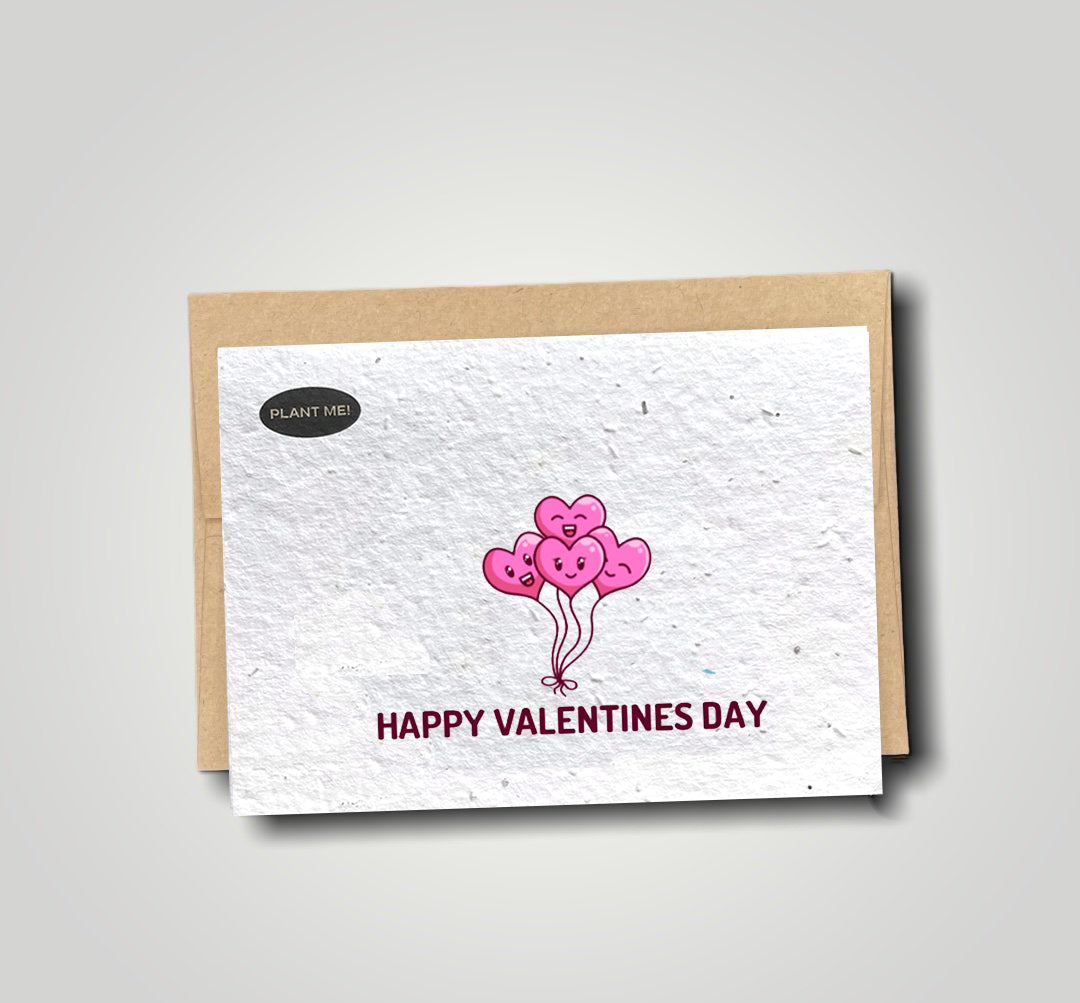 Happy Hearts Plantable Valentines Day Card