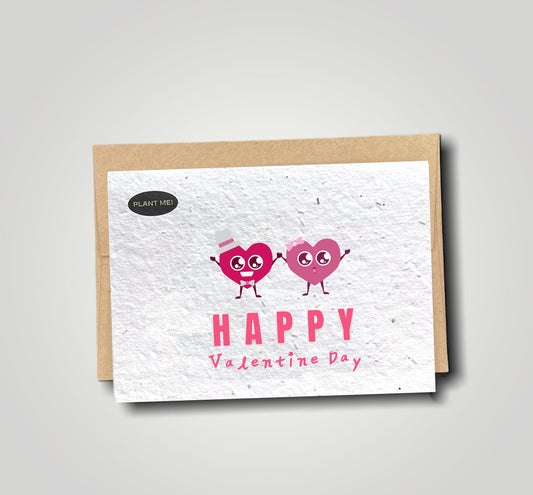 Happy Hearts Plantable Valentines Day Card