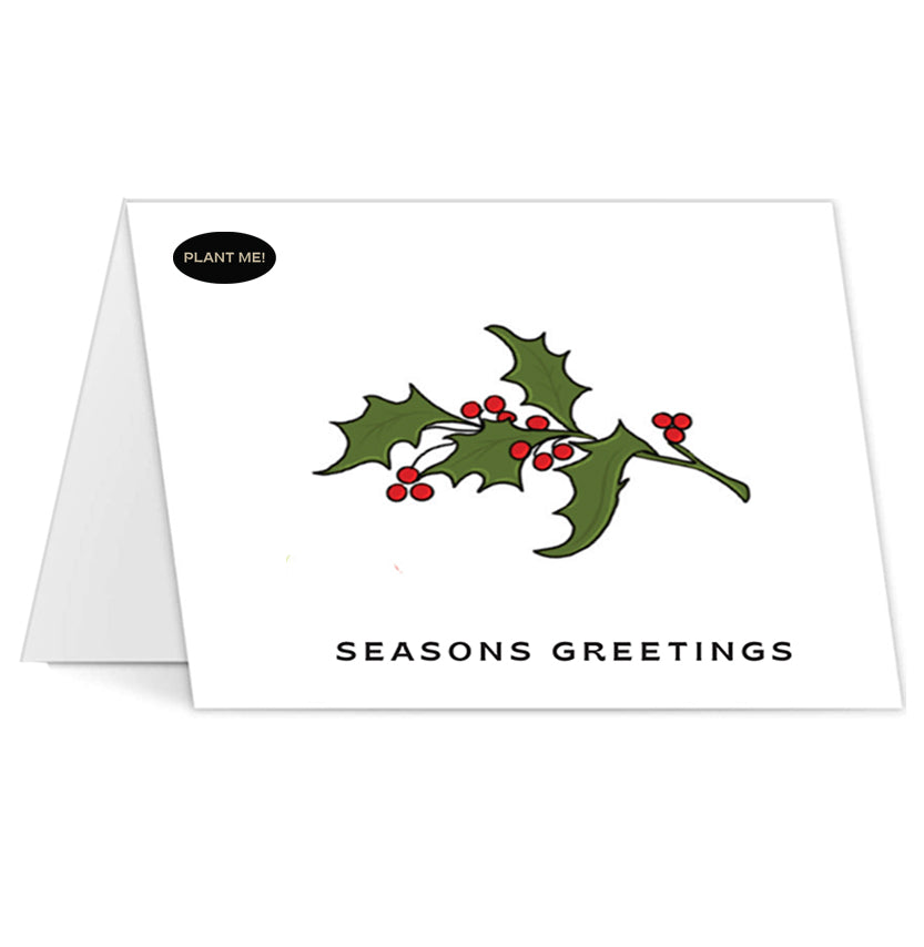 Holly Plantable Xmas Card