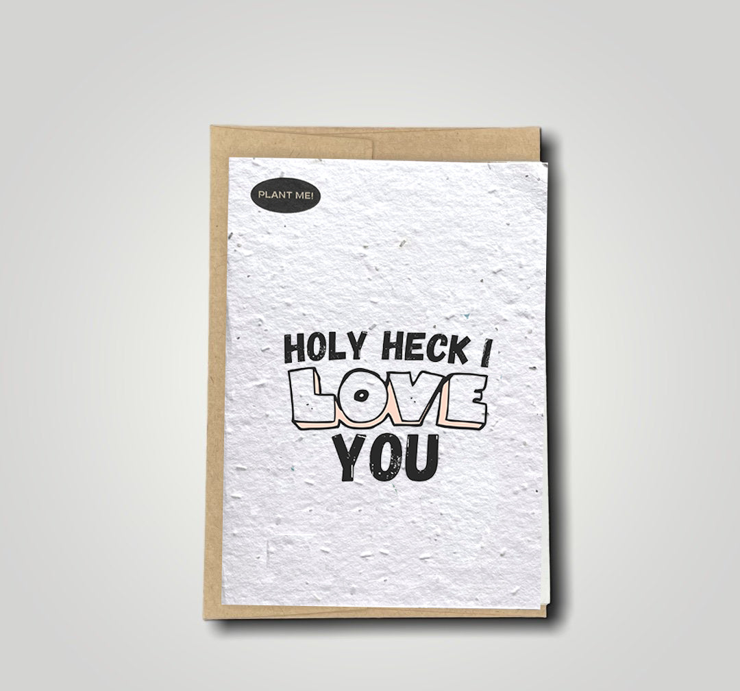 Holy Heck I Love You Valentines Day Plantable Greeting Card