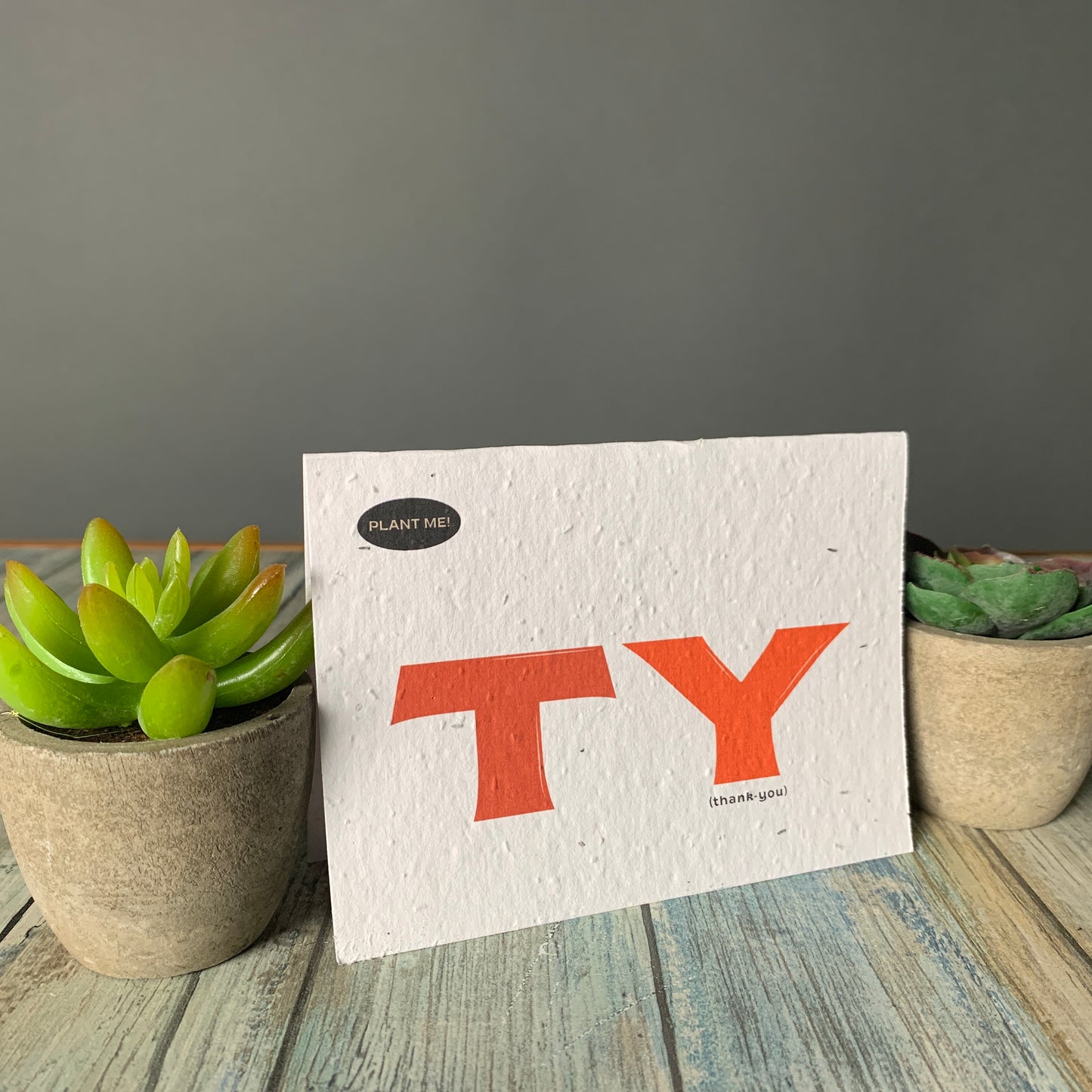TY thank you Plantable Greeting Card