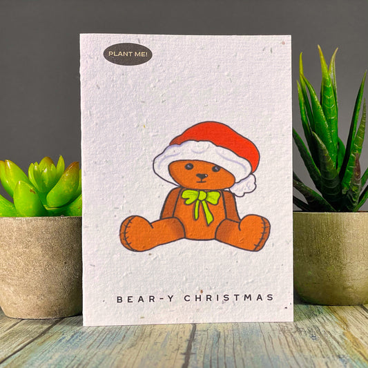 Bear-y Christmas Plantable Xmas Card