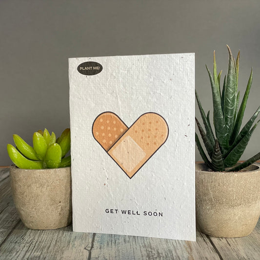 Bandaid Get Well Soon Plantable Greeting Card