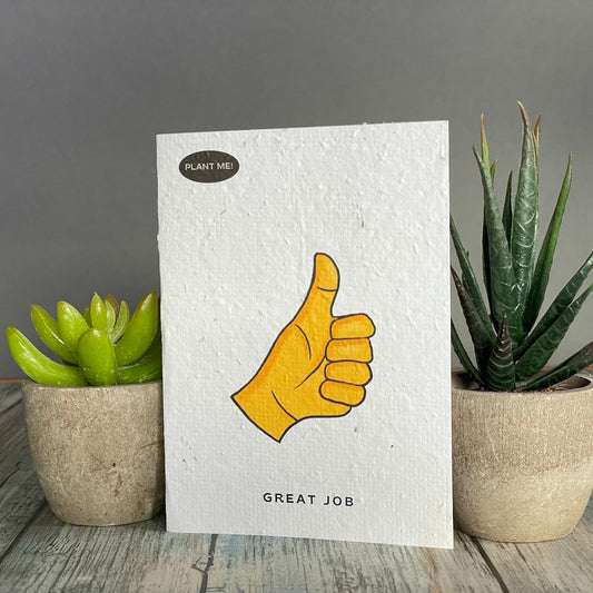Thumbs Up Congratulations Plantable Greeting Card