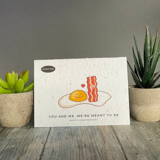 Eggs & Bacon Anniversary Plantable Greeting Card