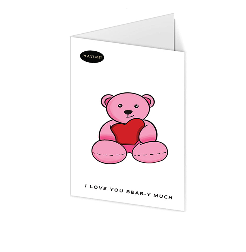 I Love You Bear-Y Much Valentines Day Card