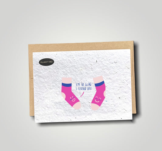 I'm So Glad I Found You Plantable Valentines Day Card