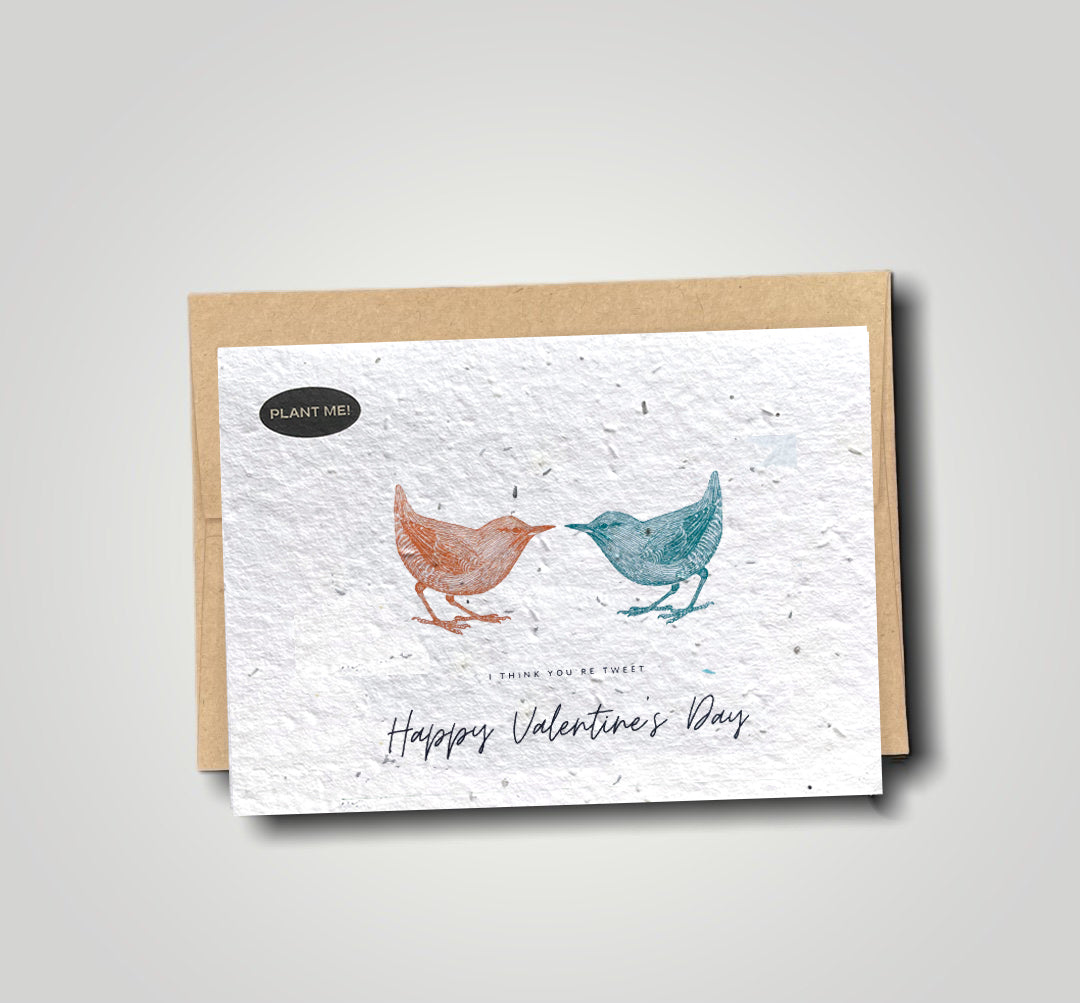 I Think You're Tweet Plantable Valentines Day Card
