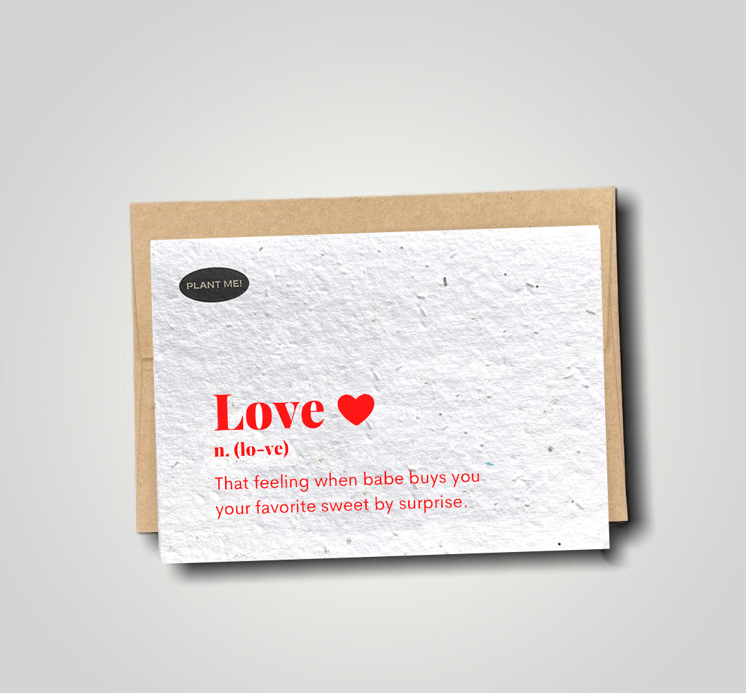 Love Definition Plantable Valentines Day Card