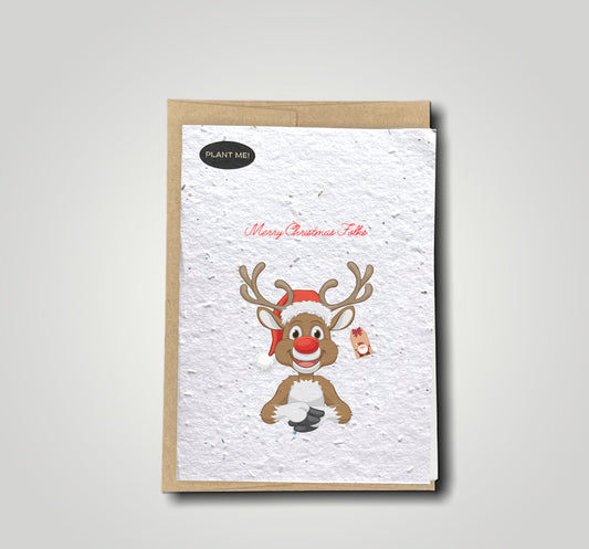 Merry Christmas Folks Plantable Greeting Card