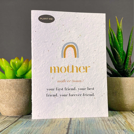 Mother - Noun Mothers Day Plantable Greeting Card