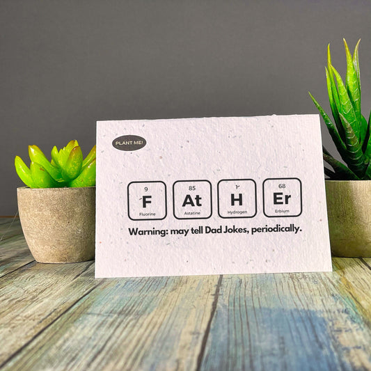 The Table Of Fathers Plantable Greeting Card