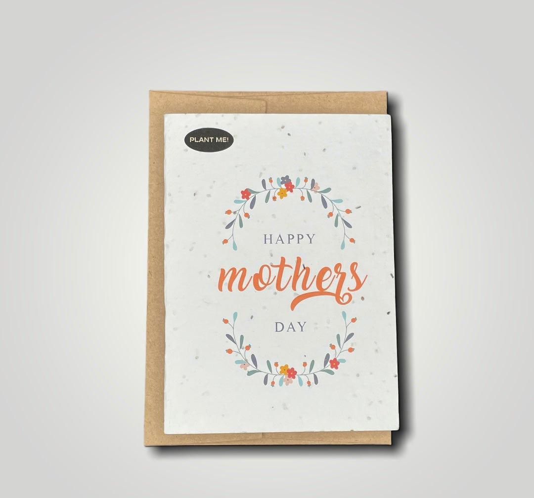 Flowers & Happy Mothers Day Plantable Greeting Card