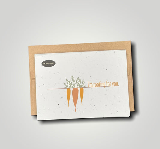 Rooting For You Plantable Greeting Card