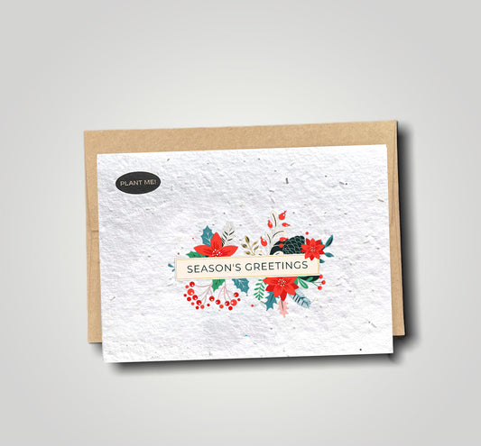 Season's Greetings Plantable Xmas Card