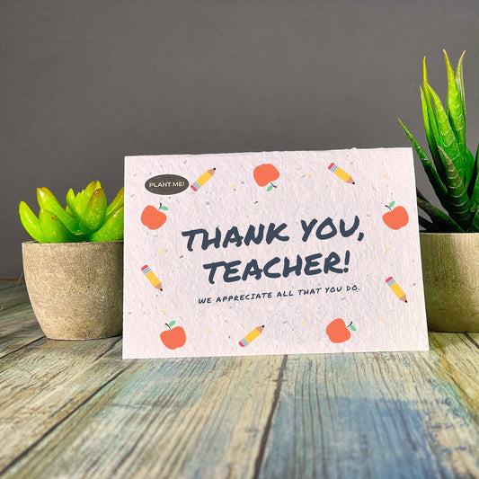 Thank You Teacher Plantable Greeting Card