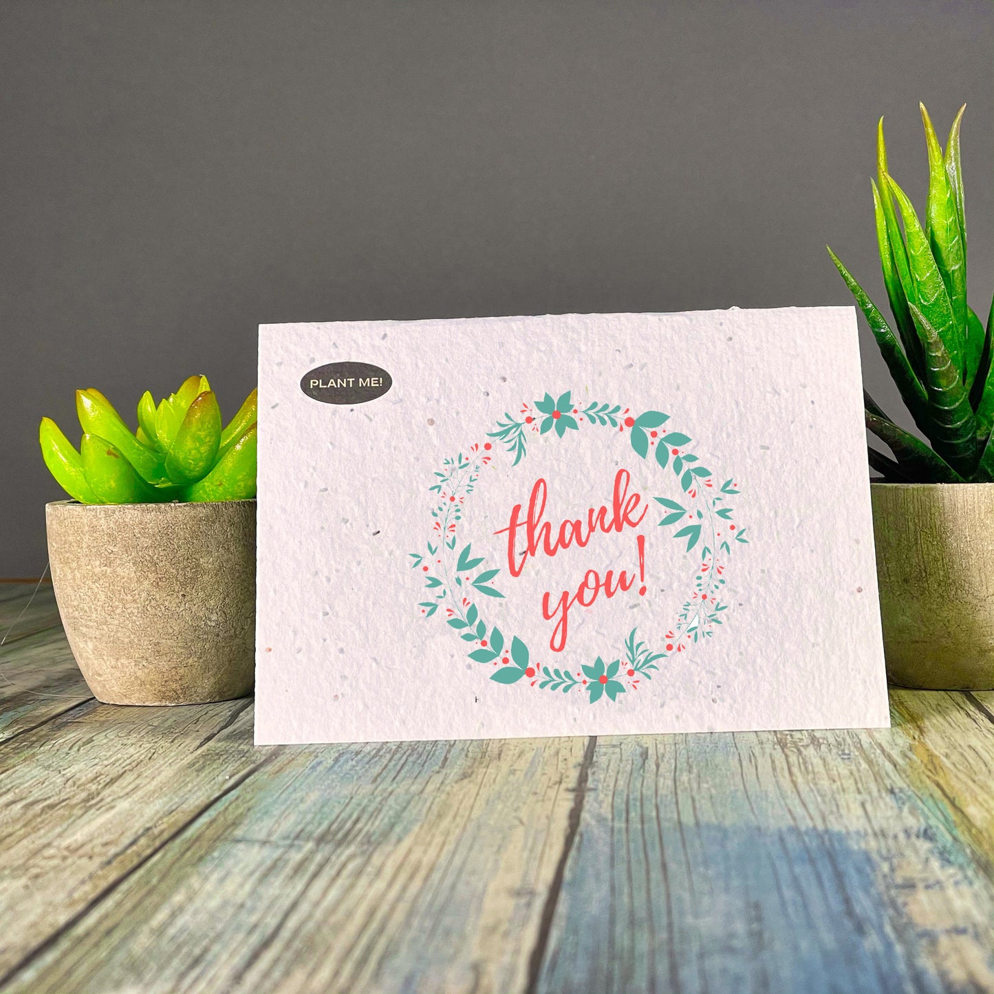 Thank You Wreath Plantable Greeting Card