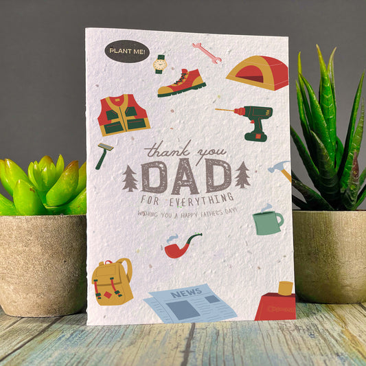 Thank You For Everything Dad Plantable Greeting Card