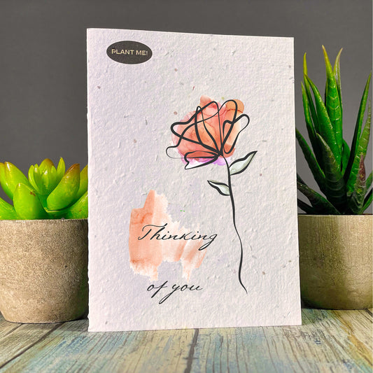 Thinking Of You Flower Plantable Greeting Card