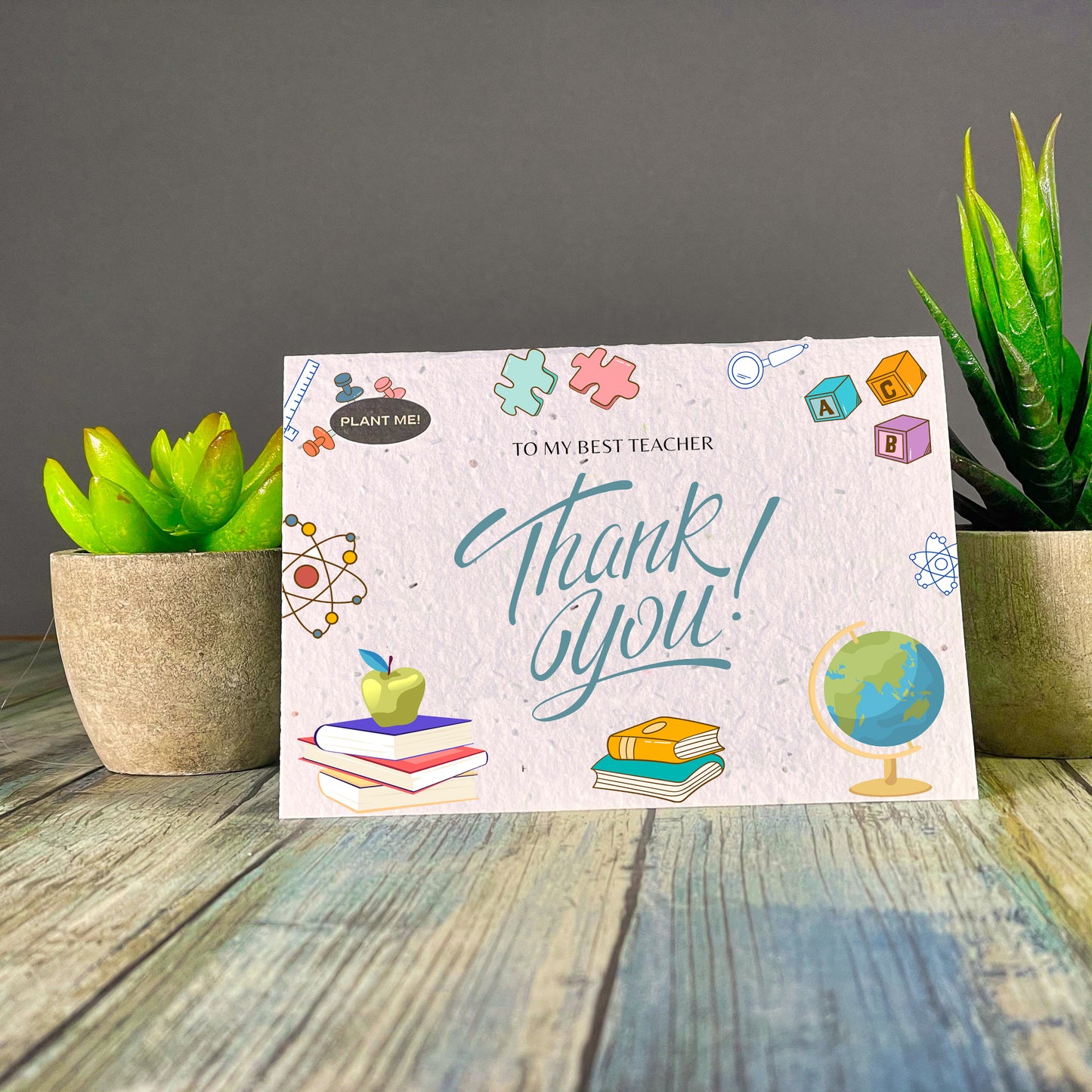 To My Best Teacher, Thank You Plantable Greeting Card