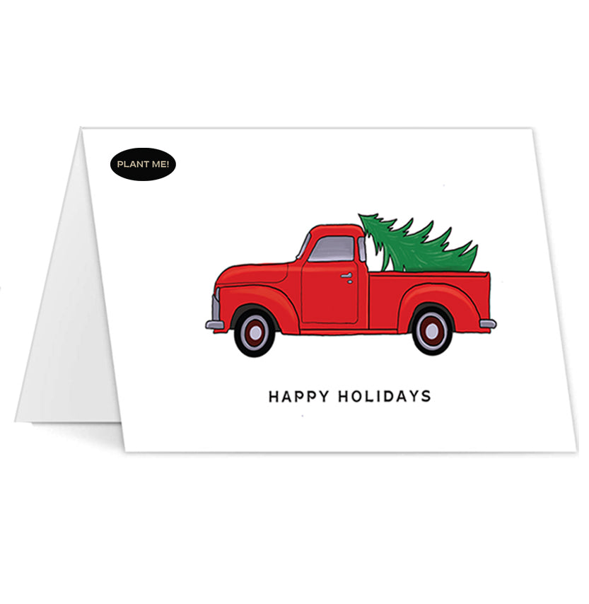 Truck & Tree Plantable Xmas Card
