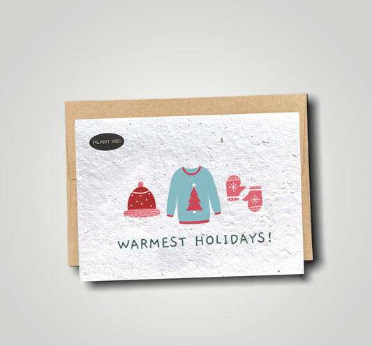 Warmest Holidays Plantable Xmas Card