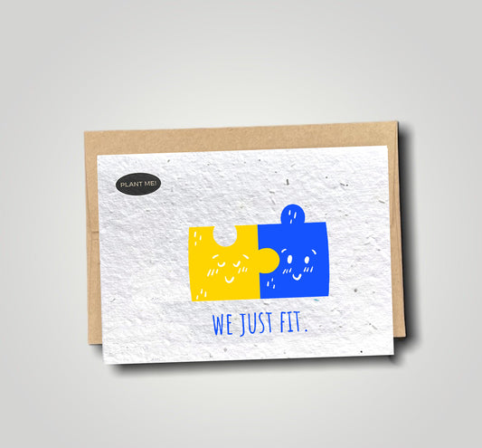 We Just Fit Plantable Valentines Day Card