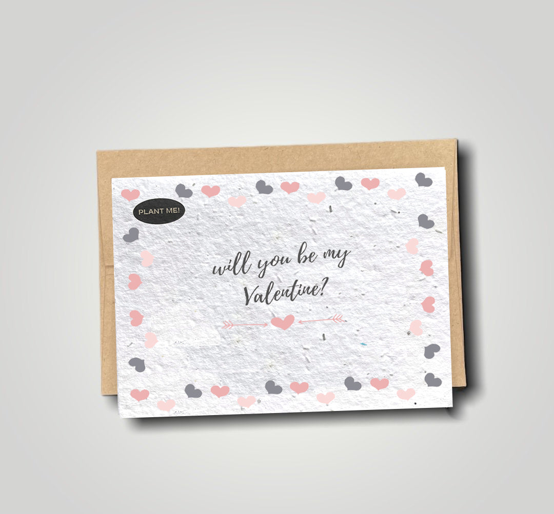Will You Be My Valentine Plantable Card – Plantable Greetings