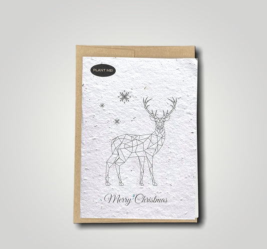 Wire Frame Reindeer Plantable Greeting Card