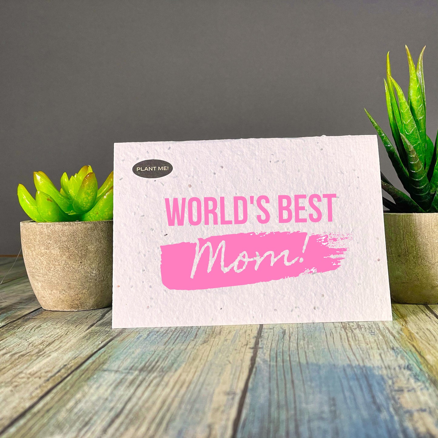World's Best Mom Plantable Greeting Card