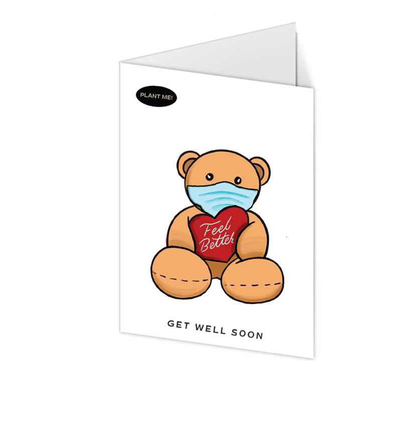 Feel Better Bear Plantable Greeting Card