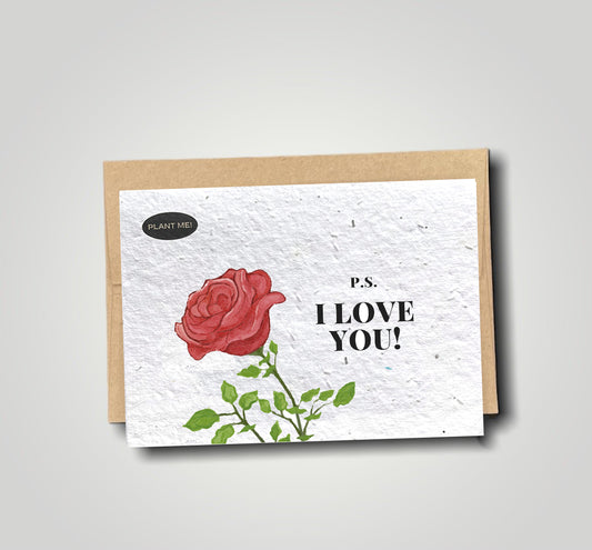 PS I Love You Plantable Valentines Day Card