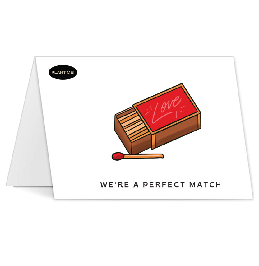 The Perfect Match Valentines Day Card