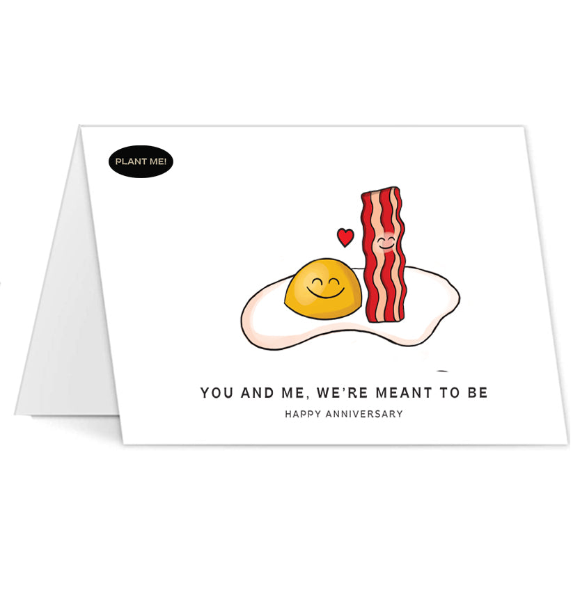 Eggs & Bacon Anniversary Plantable Greeting Card